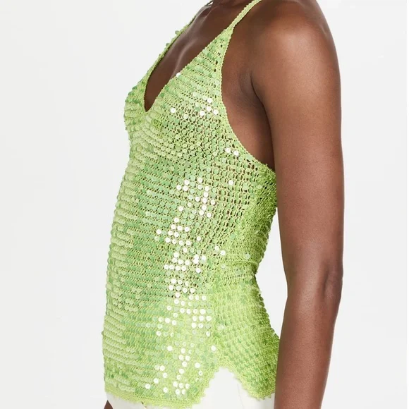 Retrofete Molly Sequin Crotchet Top - Picture 7 of 10